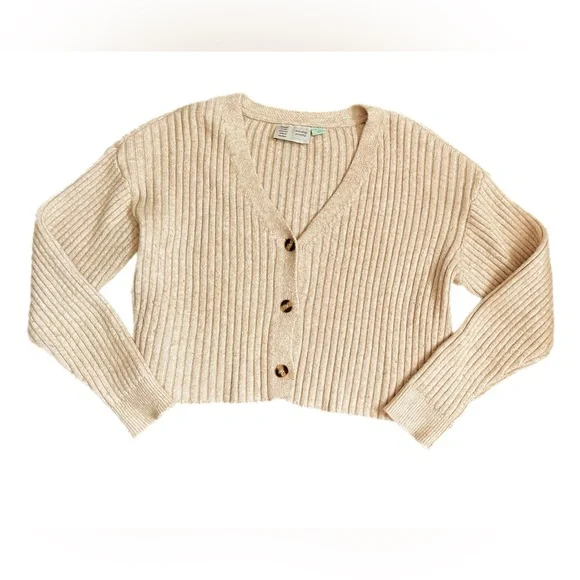 Anthropologie Saturday Sunday Niza Knit Cardigan tan - Picture 4 of 4